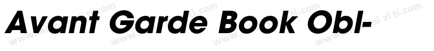 Avant Garde Book Obl字体转换